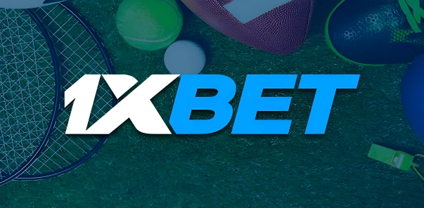 1xBet sports betting logo on blue background